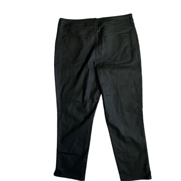 Susan Graver Jeans Black Faux Leather High Waist QVC SZ 8P NWT - Picture 2 of 14